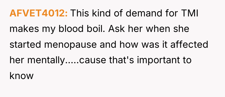 AFVET4012 This kind of demand for TMI makes my blood...
