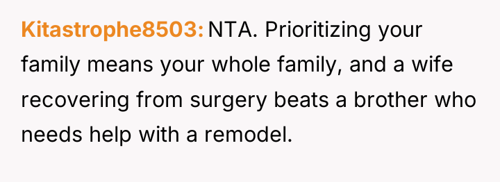 Kitastrophe8503 NTA. Prioritizing your family means your whole family, and...