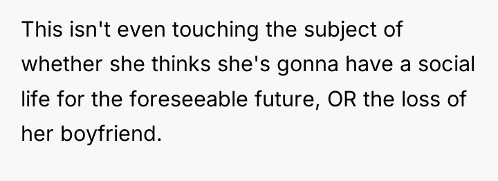 This isn't even touching the subject of whether she thinks...