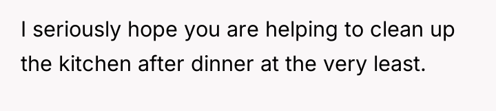 I seriously hope you are helping to clean up the...