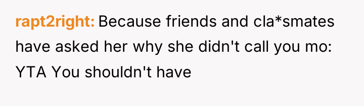 rapt2right Because friends and cla*smates have asked her why she...