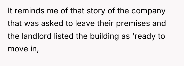 It reminds me of that story of the company that...
