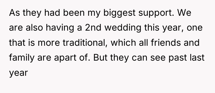 As they had been my biggest support. We are also...