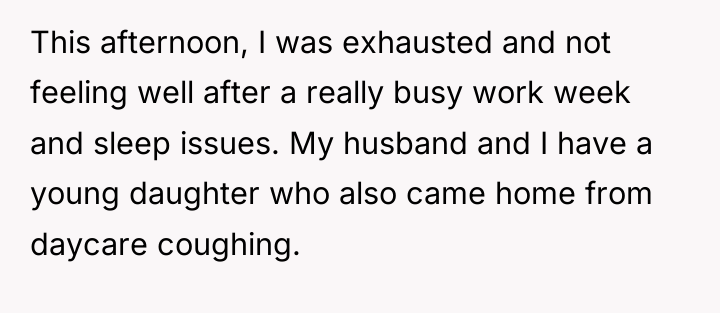 This afternoon, I was exhausted and not feeling well after...