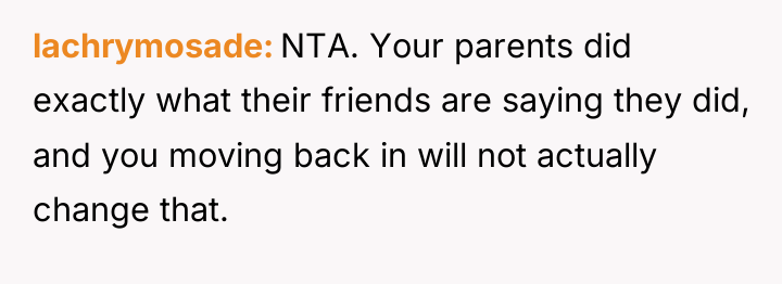 lachrymosade NTA. Your parents did exactly what their friends are...