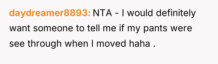 daydreamer8893 NTA - I would definitely want someone to tell...