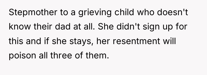 Stepmother to a grieving child who doesn't know their dad...