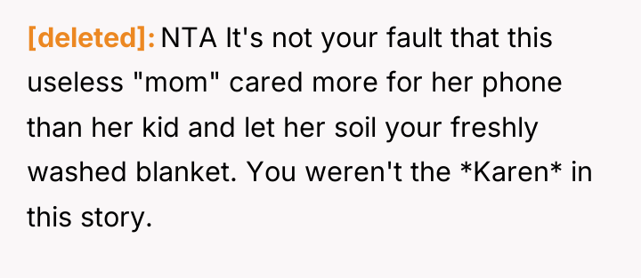[deleted] NTA It's not your fault that this useless "mom"...