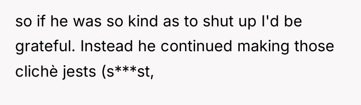 so if he was so kind as to shut up...