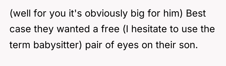 (well for you it's obviously big for him) Best case...