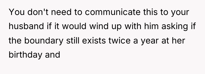 You don't need to communicate this to your husband if...