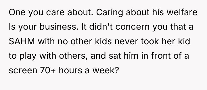 One you care about. Caring about his welfare Is your...