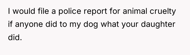 I would file a police report for animal cruelty if...