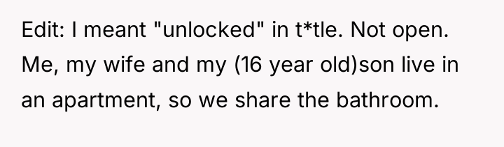 Edit: I meant "unlocked" in t*tle. Not open. Me, my...