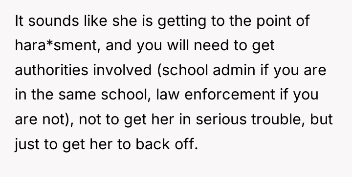 It sounds like she is getting to the point of...