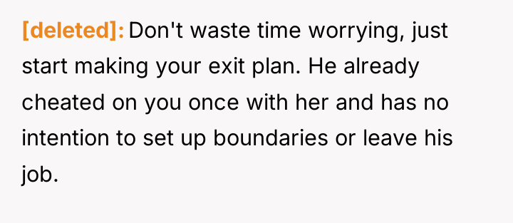[deleted] Don't waste time worrying, just start making your exit...