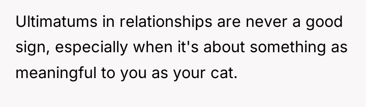 Ultimatums in relationships are never a good sign, especially when...