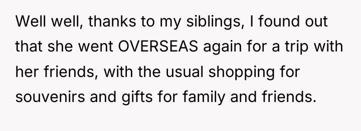 Well well, thanks to my siblings, I found out that...