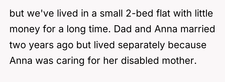 but we've lived in a small 2-bed flat with little...