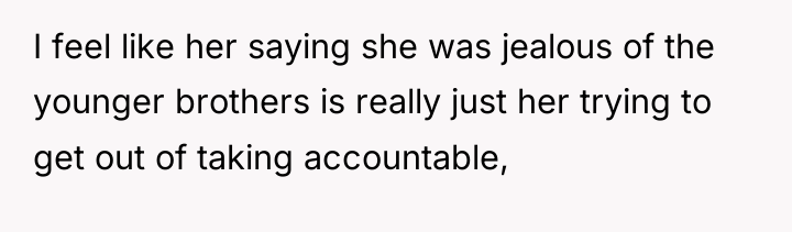 I feel like her saying she was jealous of the...