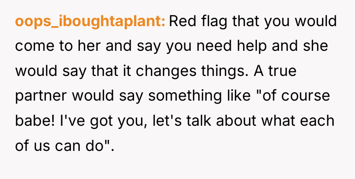 oops_iboughtaplant Red flag that you would come to her and...