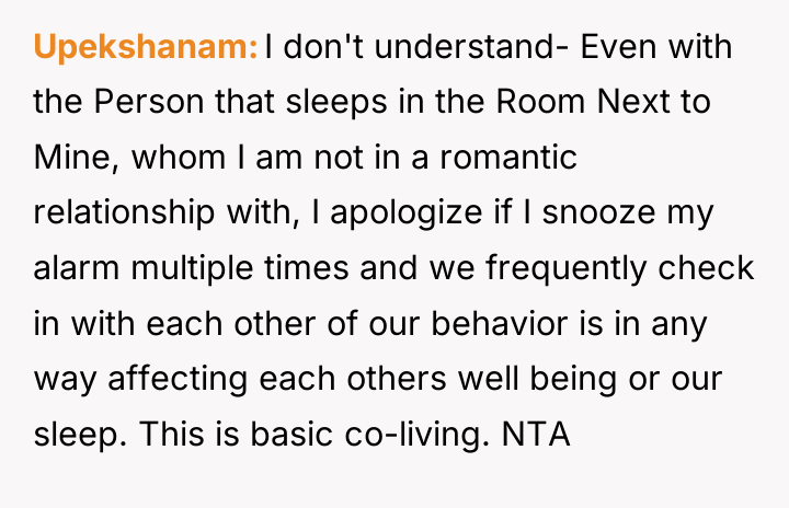 Upekshanam I don't understand- Even with the Person that sleeps...