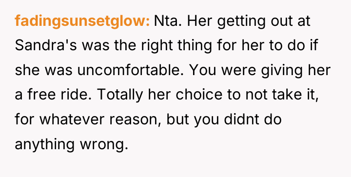 fadingsunsetglow Nta. Her getting out at Sandra's was the right...