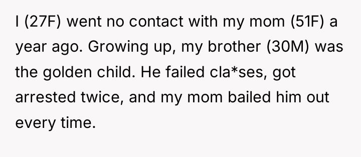 I (27F) went no contact with my mom (51F) a...