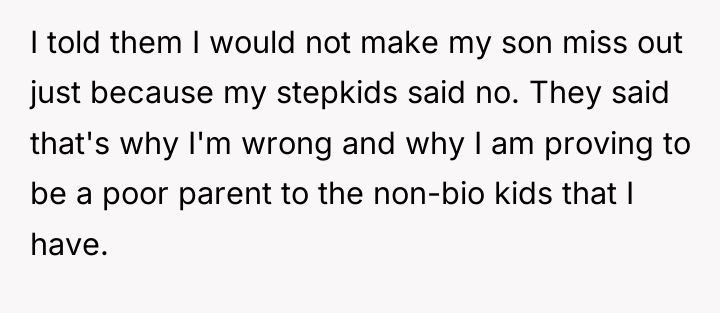 I told them I would not make my son miss...