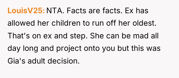 LouisV25 NTA. Facts are facts. Ex has allowed her children...