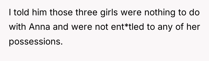 I told him those three girls were nothing to do...