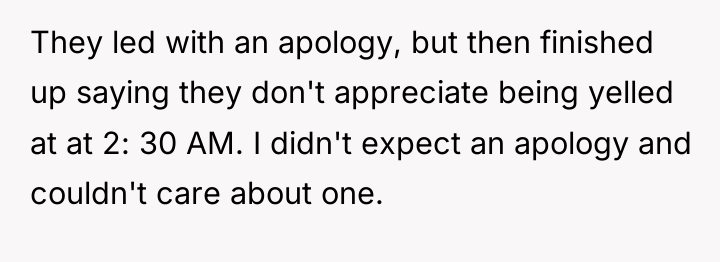 They led with an apology, but then finished up saying...