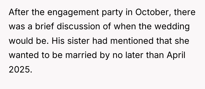 After the engagement party in October, there was a brief...