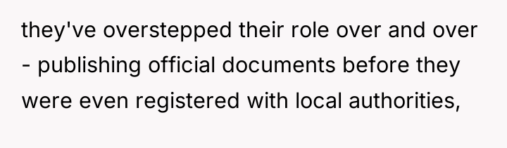 they've overstepped their role over and over - publishing official...