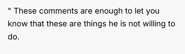 " These comments are enough to let you know that...