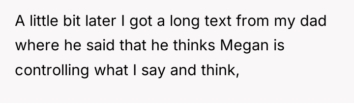 A little bit later I got a long text from...