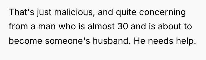 That's just malicious, and quite concerning from a man who...