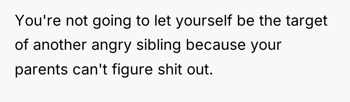 You're not going to let yourself be the target of...