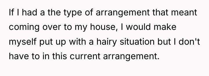 If I had a the type of arrangement that meant...