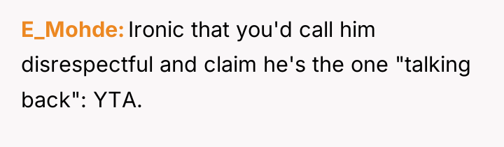 E_Mohde Ironic that you'd call him disrespectful and claim he's...