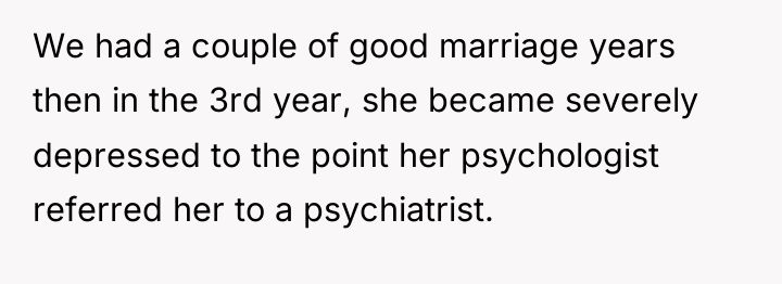 We had a couple of good marriage years then in...