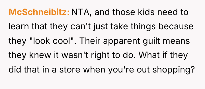 McSchneibitz NTA, and those kids need to learn that they...