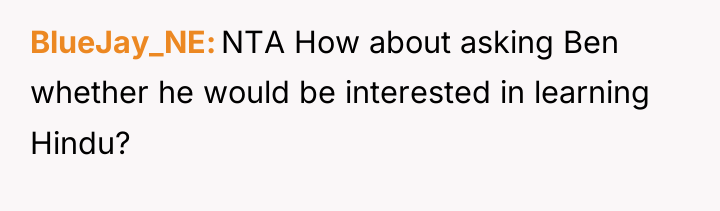 BlueJay_NE NTA How about asking Ben whether he would be...