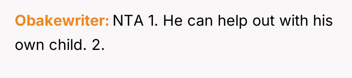 Obakewriter NTA 1. He can help out with his own...