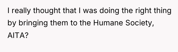 I really thought that I was doing the right thing...