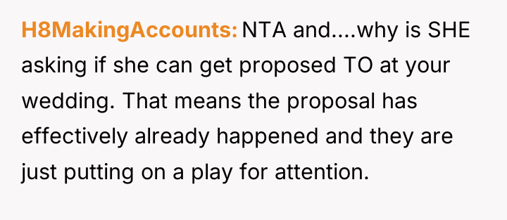 H8MakingAccounts NTA and....why is SHE asking if she can get...