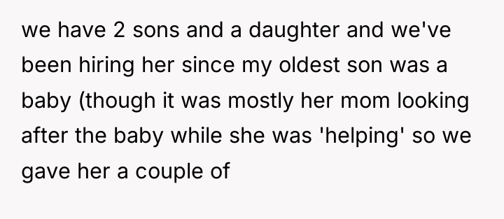 we have 2 sons and a daughter and we've been...