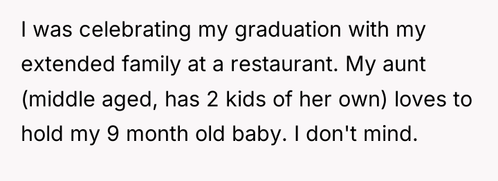 I was celebrating my graduation with my extended family at...