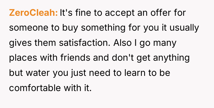 ZeroCleah It's fine to accept an offer for someone to...