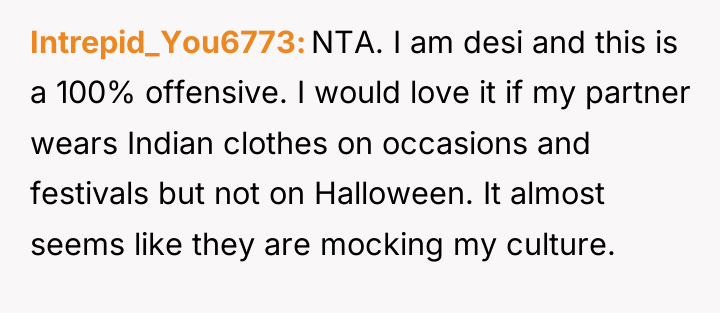 Intrepid_You6773 NTA. I am desi and this is a 100%...